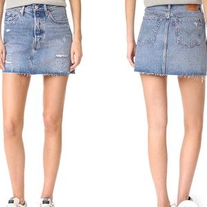 Levi’s Distressed Denim Skirt